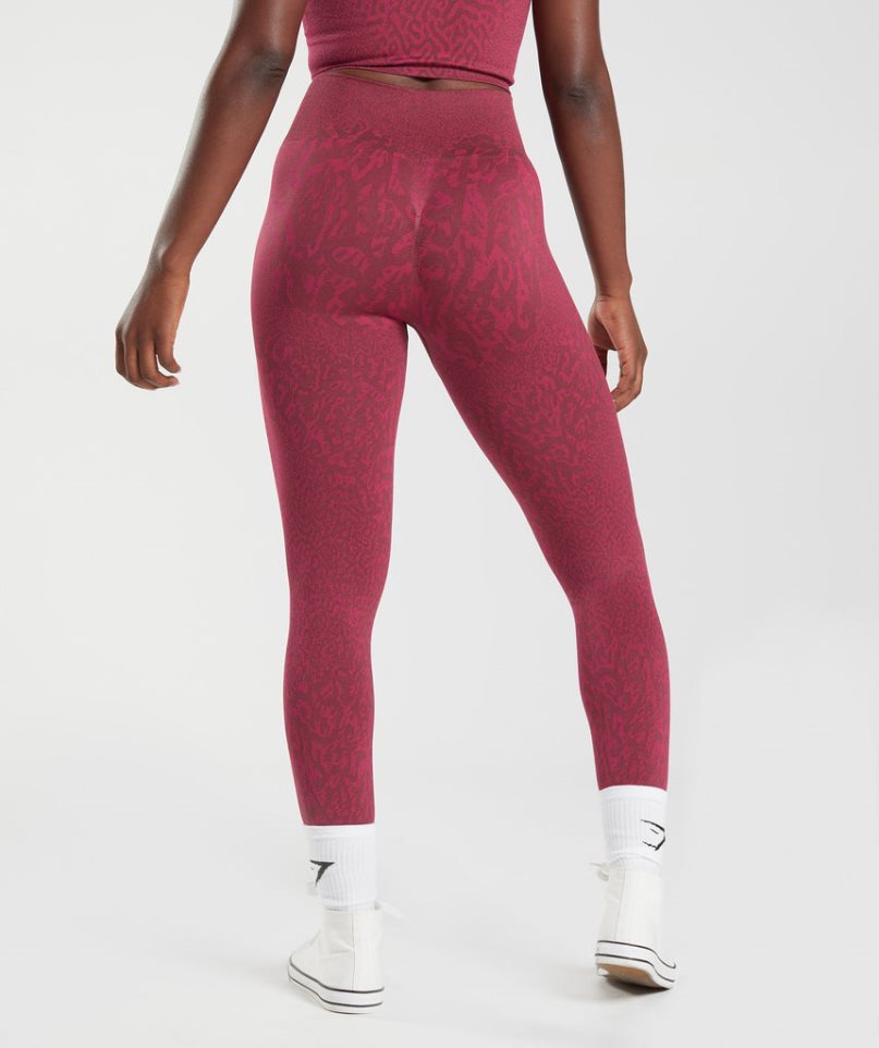 Legginsy Gymshark Adapt Animal Seamless Damskie Czerwone | PL 591YKC